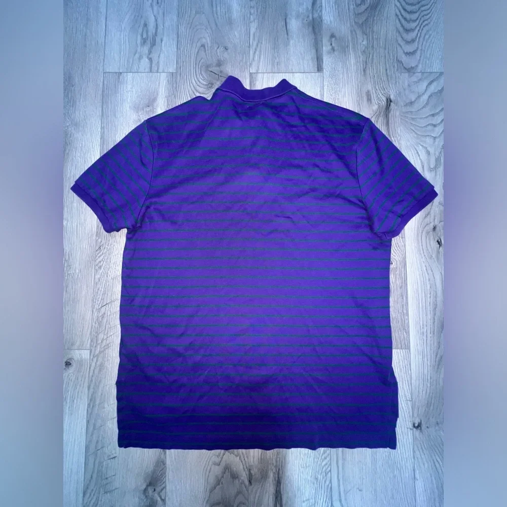 Polo Ralph Lauren Shirt Mens Small Purple Pima Soft Touch‎ Striped Golf F20